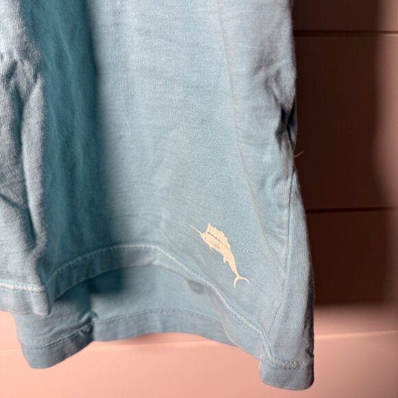 Tommy Bahama Distressed T-Shirt XXL Blue - Picture 3 of 6